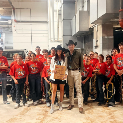 Atlas Floors Carpet One with the calf scramble participants